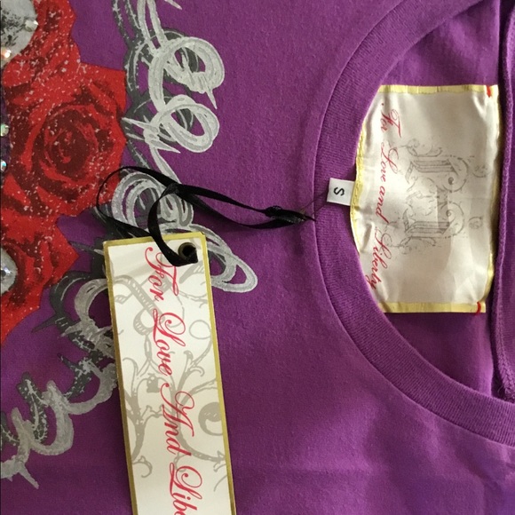 4 Love and Liberty by Johnny Was Swarovski Tiger Tee S NWT